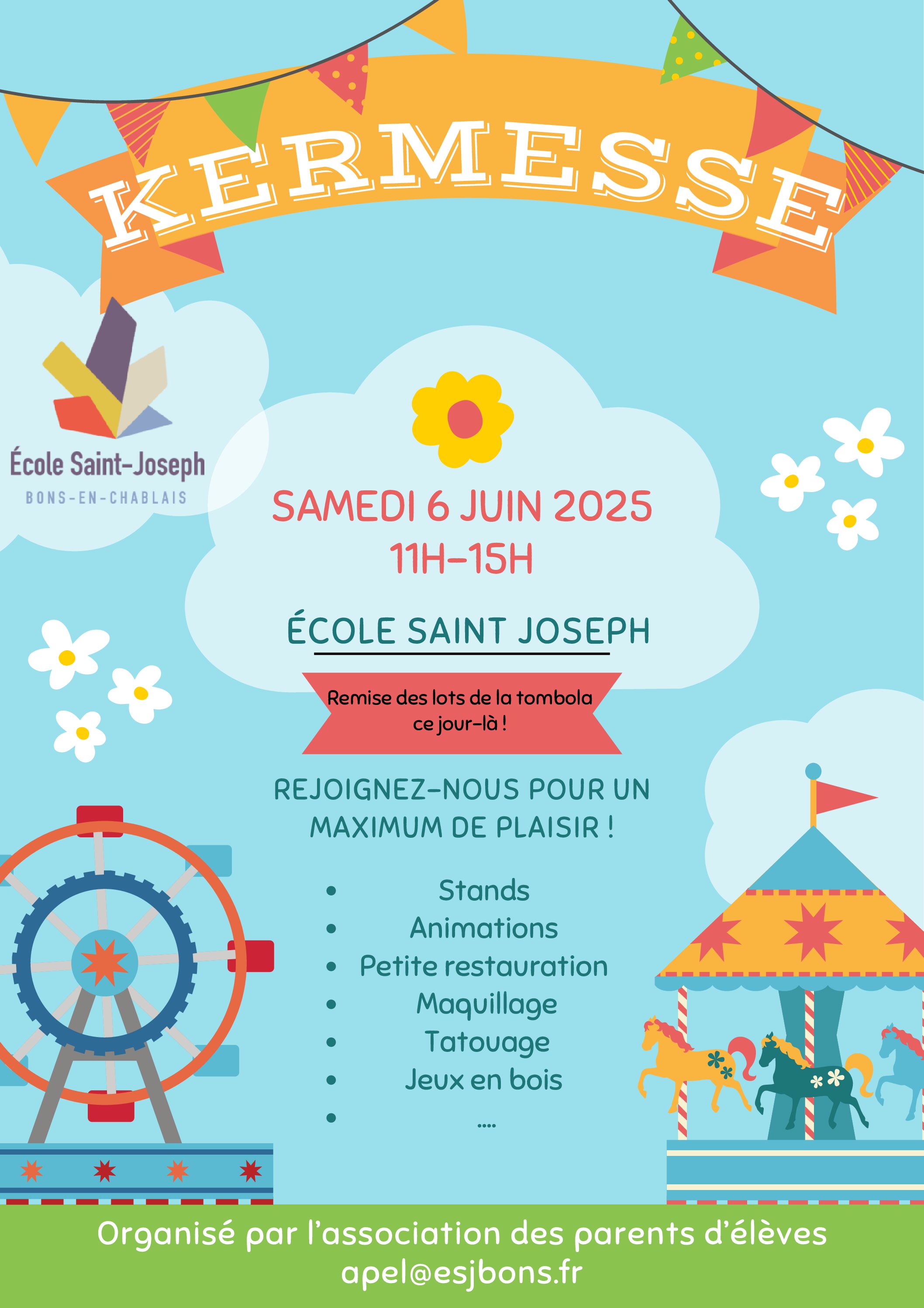 Kermesse le samedi 6 juin